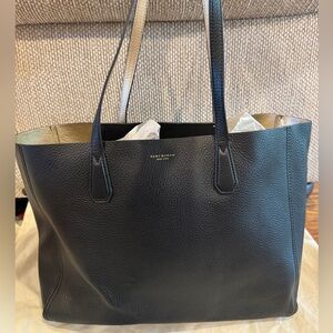 Tory Burch Black and Gold Reversible Leather Tote
